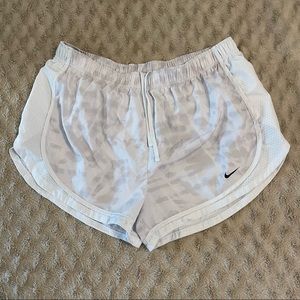 White/grey Nike shorts